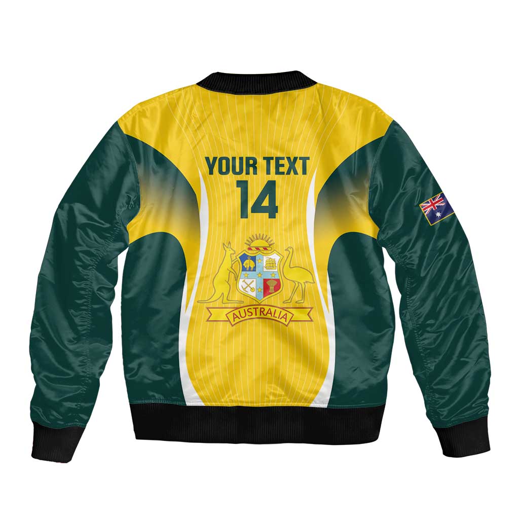 Custom Australia Cricket Bomber Jacket Go Champions Aussie