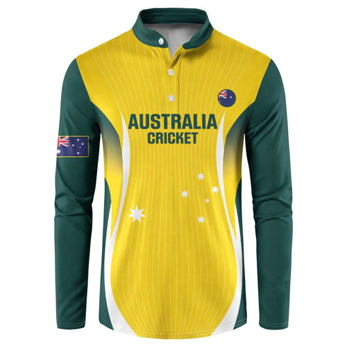 Custom Australia Cricket Button Sweatshirt Go Champions Aussie