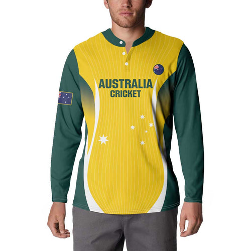 Custom Australia Cricket Button Sweatshirt Go Champions Aussie