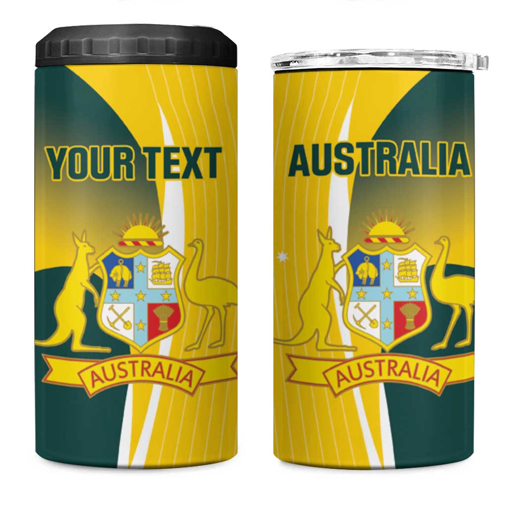 Custom Australia Cricket 4 in 1 Can Cooler Tumbler Go Champions Aussie