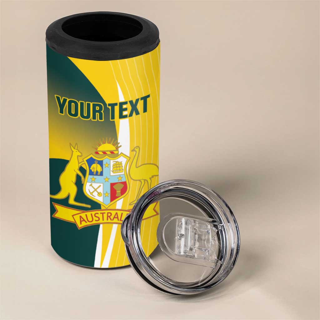 Custom Australia Cricket 4 in 1 Can Cooler Tumbler Go Champions Aussie