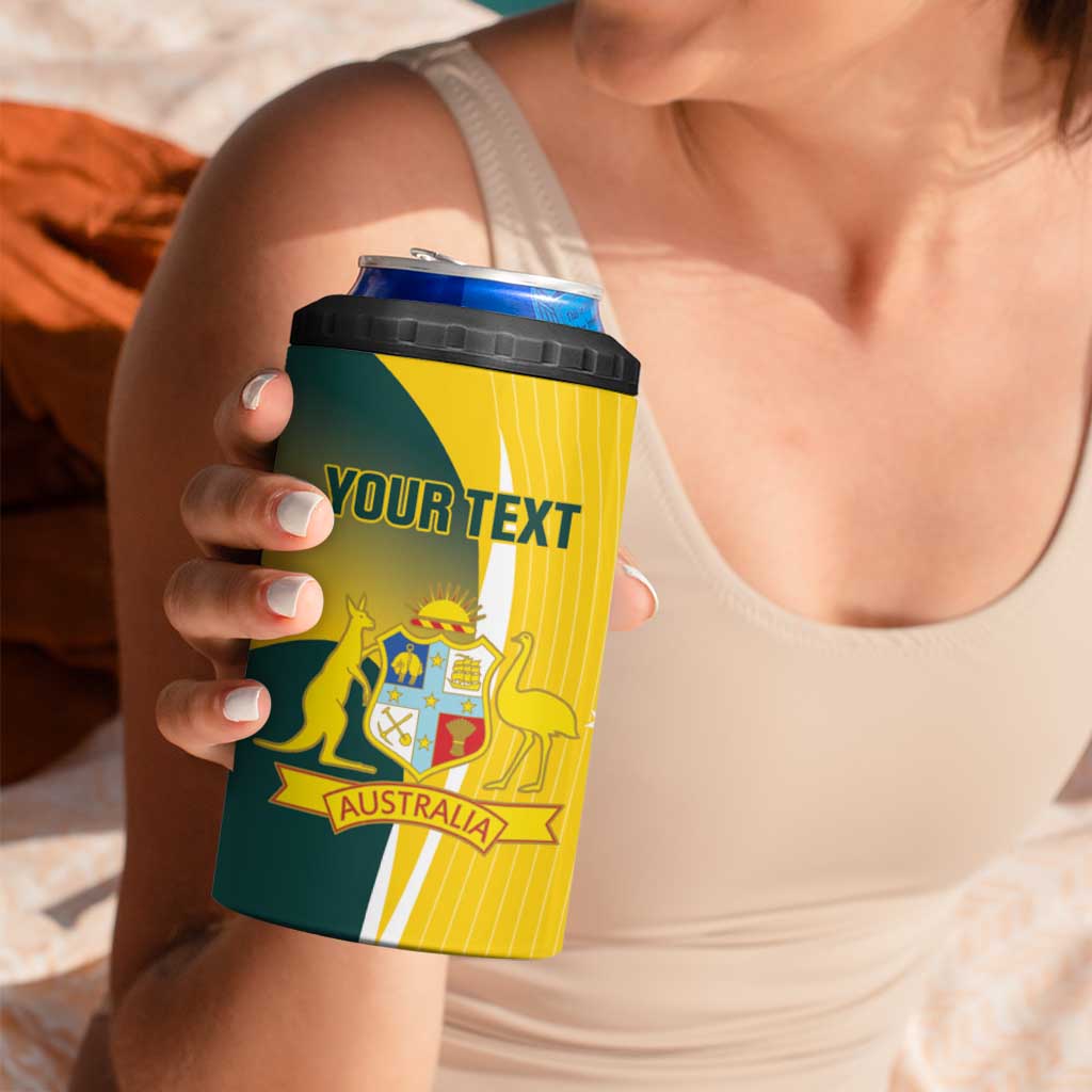 Custom Australia Cricket 4 in 1 Can Cooler Tumbler Go Champions Aussie