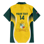 Custom Australia Cricket Family Matching Mermaid Dress and Hawaiian Shirt Go Champions Aussie