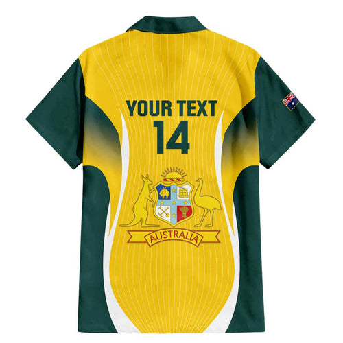 Custom Australia Cricket Family Matching Mermaid Dress and Hawaiian Shirt Go Champions Aussie