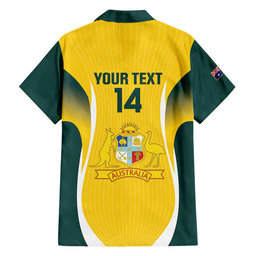 Custom Australia Cricket Family Matching Summer Maxi Dress and Hawaiian Shirt Go Champions Aussie