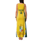 Custom Australia Cricket Family Matching Tank Maxi Dress and Hawaiian Shirt Go Champions Aussie