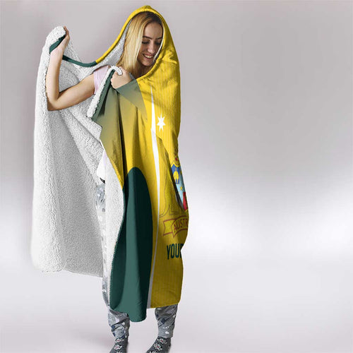 Custom Australia Cricket Hooded Blanket Go Champions Aussie