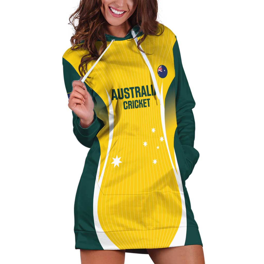 Custom Australia Cricket Hoodie Dress Go Champions Aussie