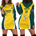 Custom Australia Cricket Hoodie Dress Go Champions Aussie