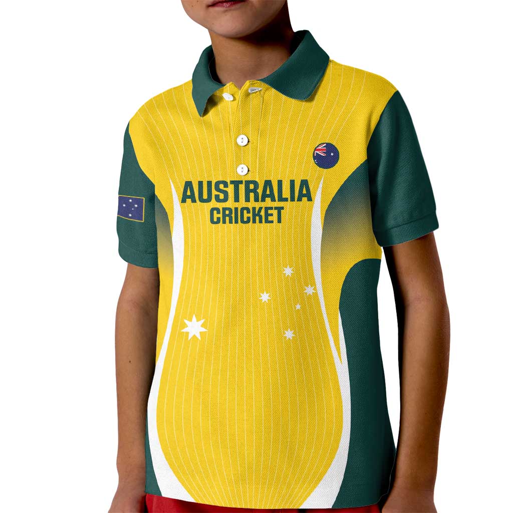 Custom Australia Cricket Kid Polo Shirt Go Champions Aussie