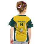 Custom Australia Cricket Kid T Shirt Go Champions Aussie