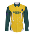 Custom Australia Cricket Long Sleeve Button Shirt Go Champions Aussie