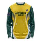 Custom Australia Cricket Long Sleeve Shirt Go Champions Aussie