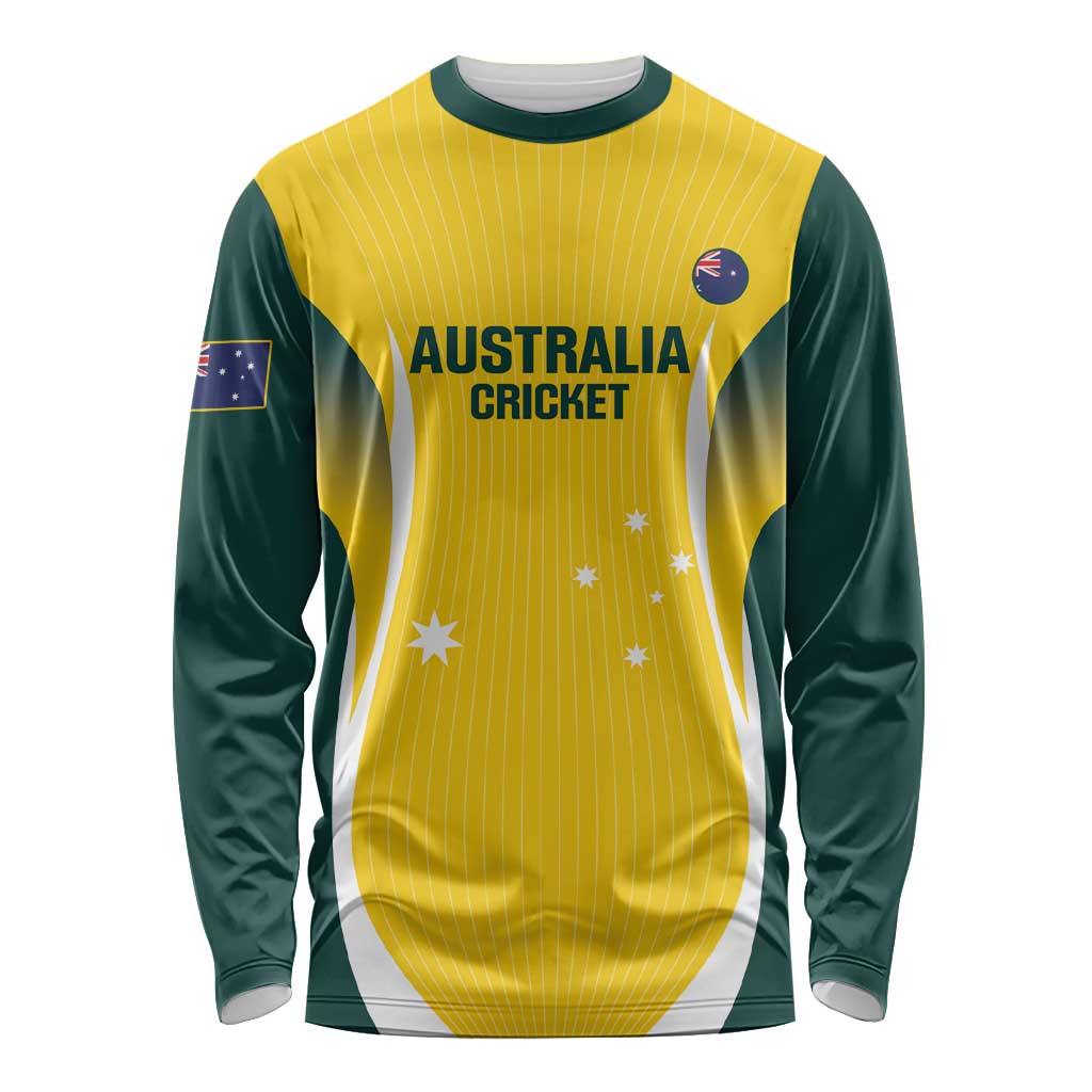 Custom Australia Cricket Long Sleeve Shirt Go Champions Aussie