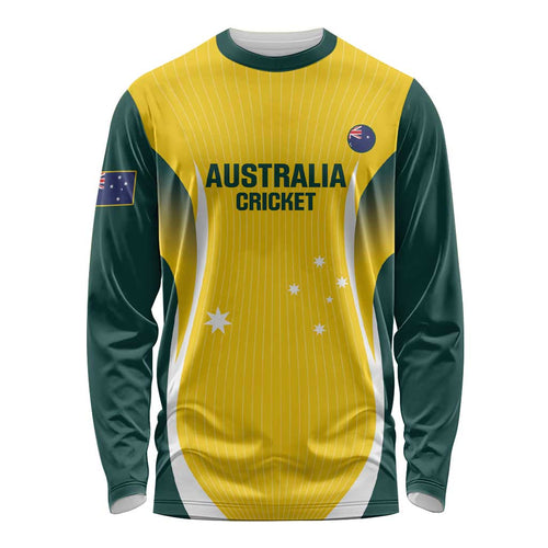 Custom Australia Cricket Long Sleeve Shirt Go Champions Aussie