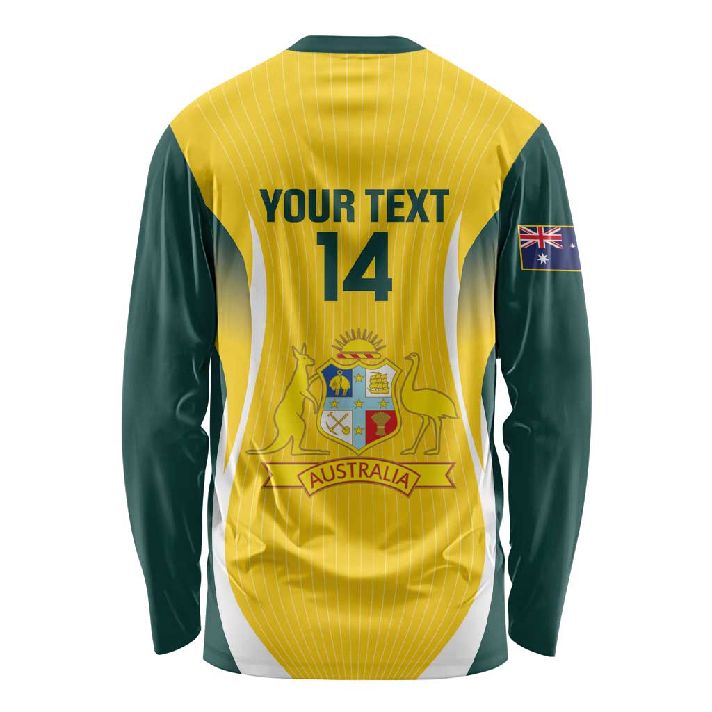 Custom Australia Cricket Long Sleeve Shirt Go Champions Aussie
