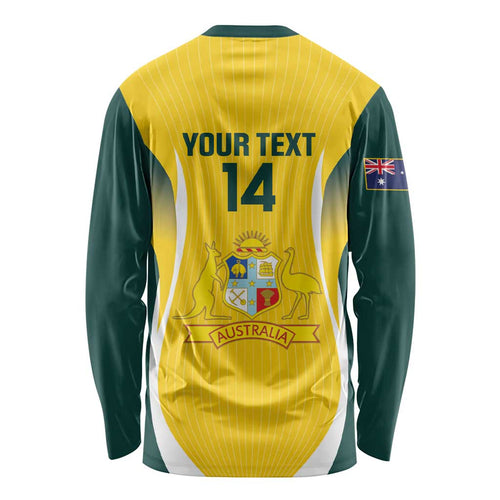 Custom Australia Cricket Long Sleeve Shirt Go Champions Aussie