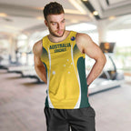 Custom Australia Cricket Men Tank Top Go Champions Aussie
