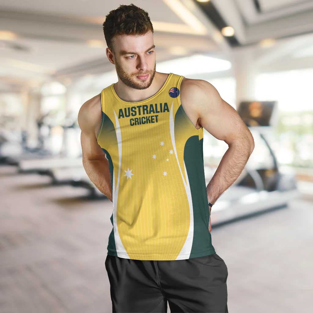 Custom Australia Cricket Men Tank Top Go Champions Aussie