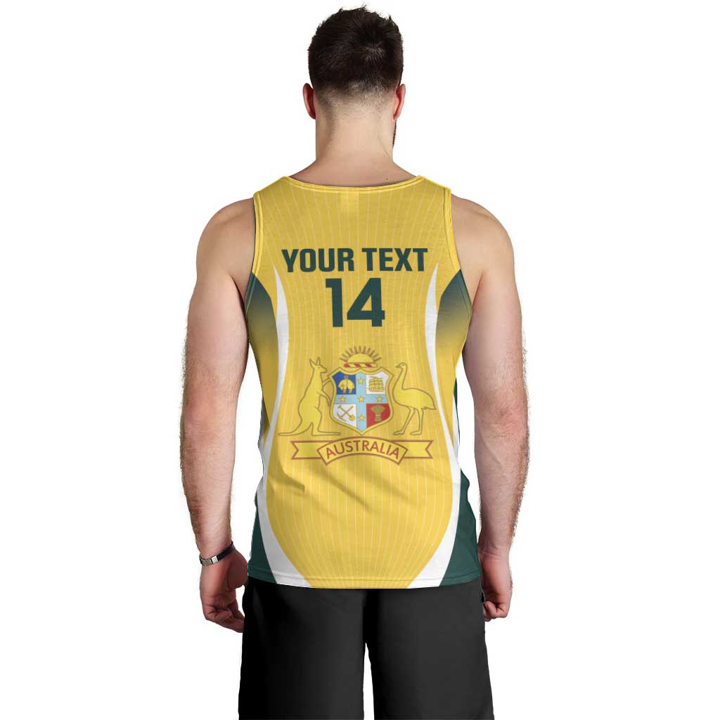 Custom Australia Cricket Men Tank Top Go Champions Aussie
