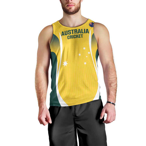 Custom Australia Cricket Men Tank Top Go Champions Aussie