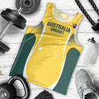 Custom Australia Cricket Men Tank Top Go Champions Aussie