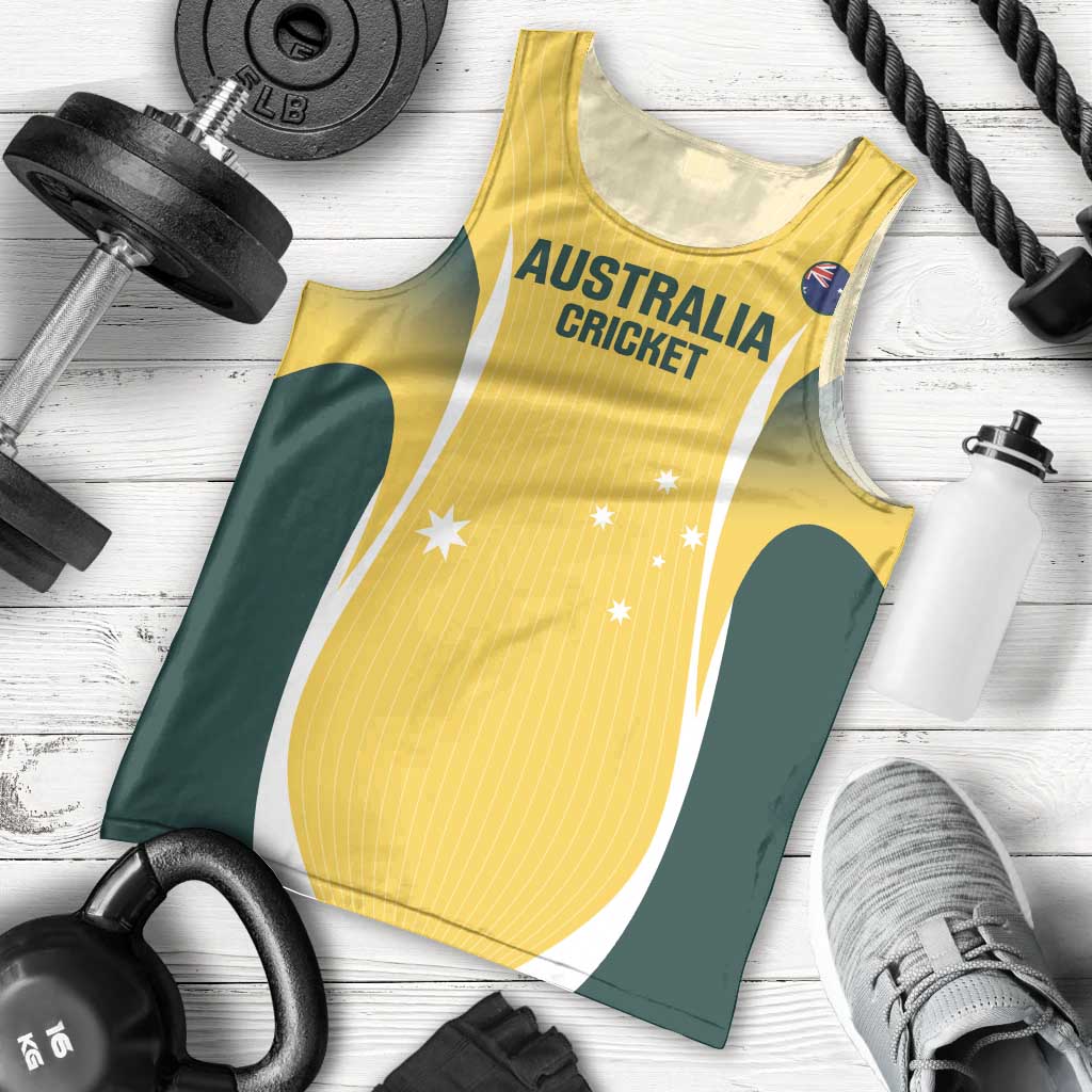 Custom Australia Cricket Men Tank Top Go Champions Aussie