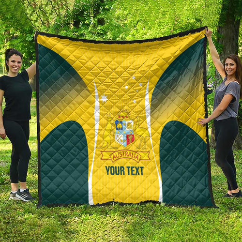 Custom Australia Cricket Quilt Go Champions Aussie