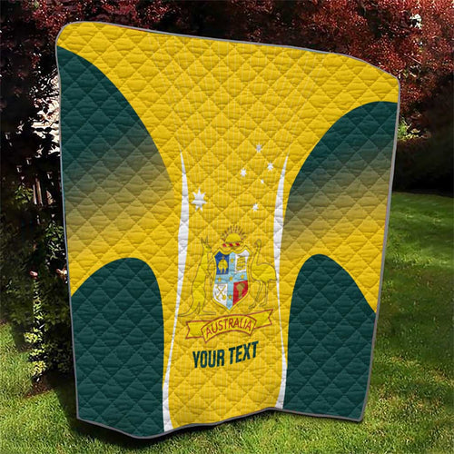 Custom Australia Cricket Quilt Go Champions Aussie
