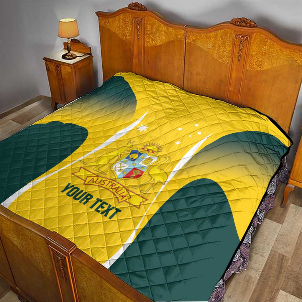 Custom Australia Cricket Quilt Go Champions Aussie