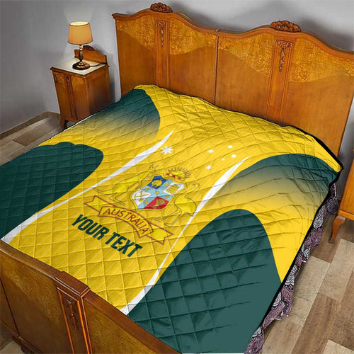 Custom Australia Cricket Quilt Go Champions Aussie