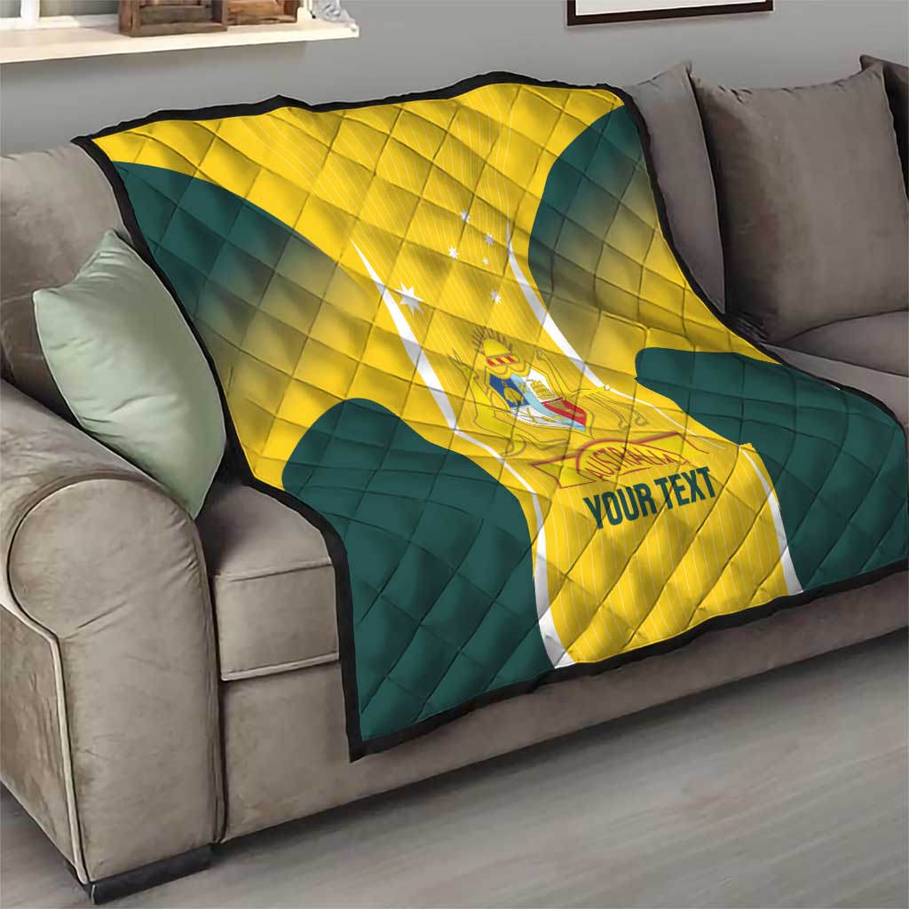 Custom Australia Cricket Quilt Go Champions Aussie