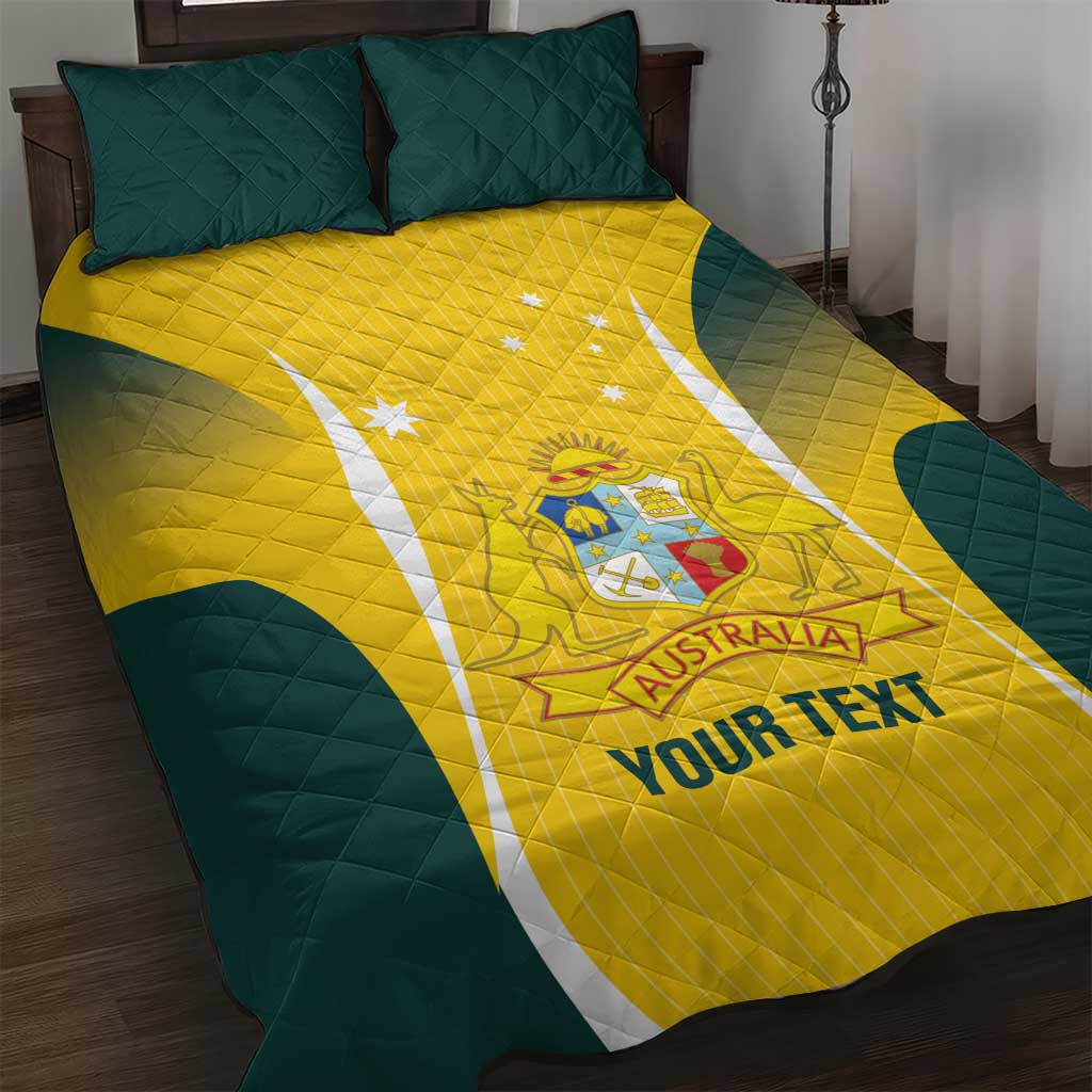 Custom Australia Cricket Quilt Bed Set Go Champions Aussie