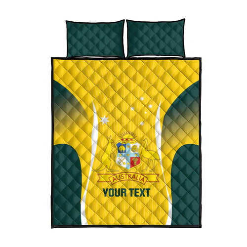 Custom Australia Cricket Quilt Bed Set Go Champions Aussie