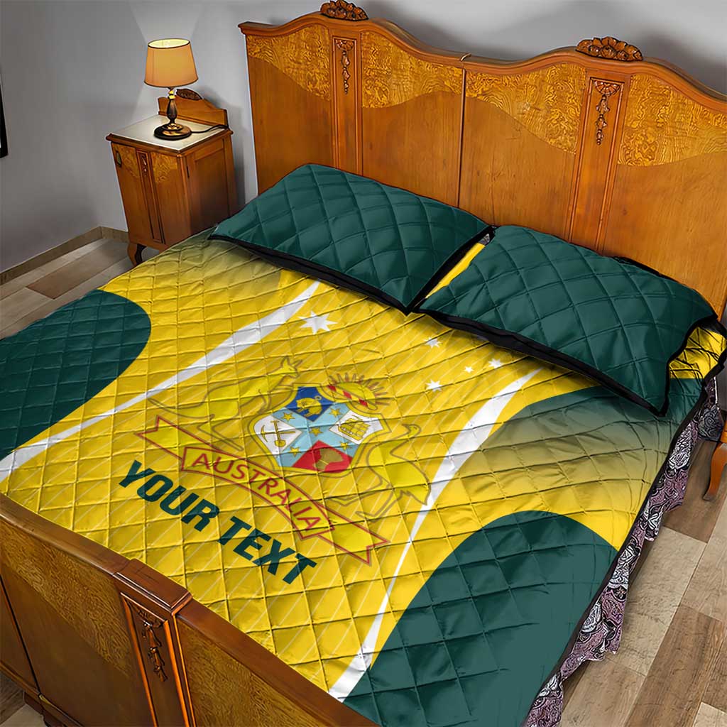 Custom Australia Cricket Quilt Bed Set Go Champions Aussie