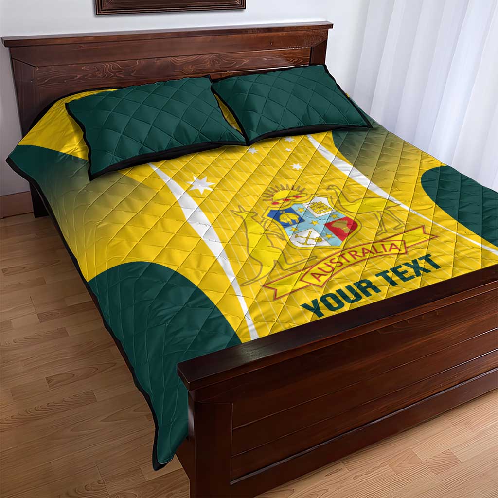 Custom Australia Cricket Quilt Bed Set Go Champions Aussie