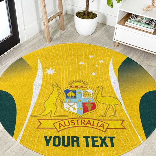 Custom Australia Cricket Round Carpet Go Champions Aussie