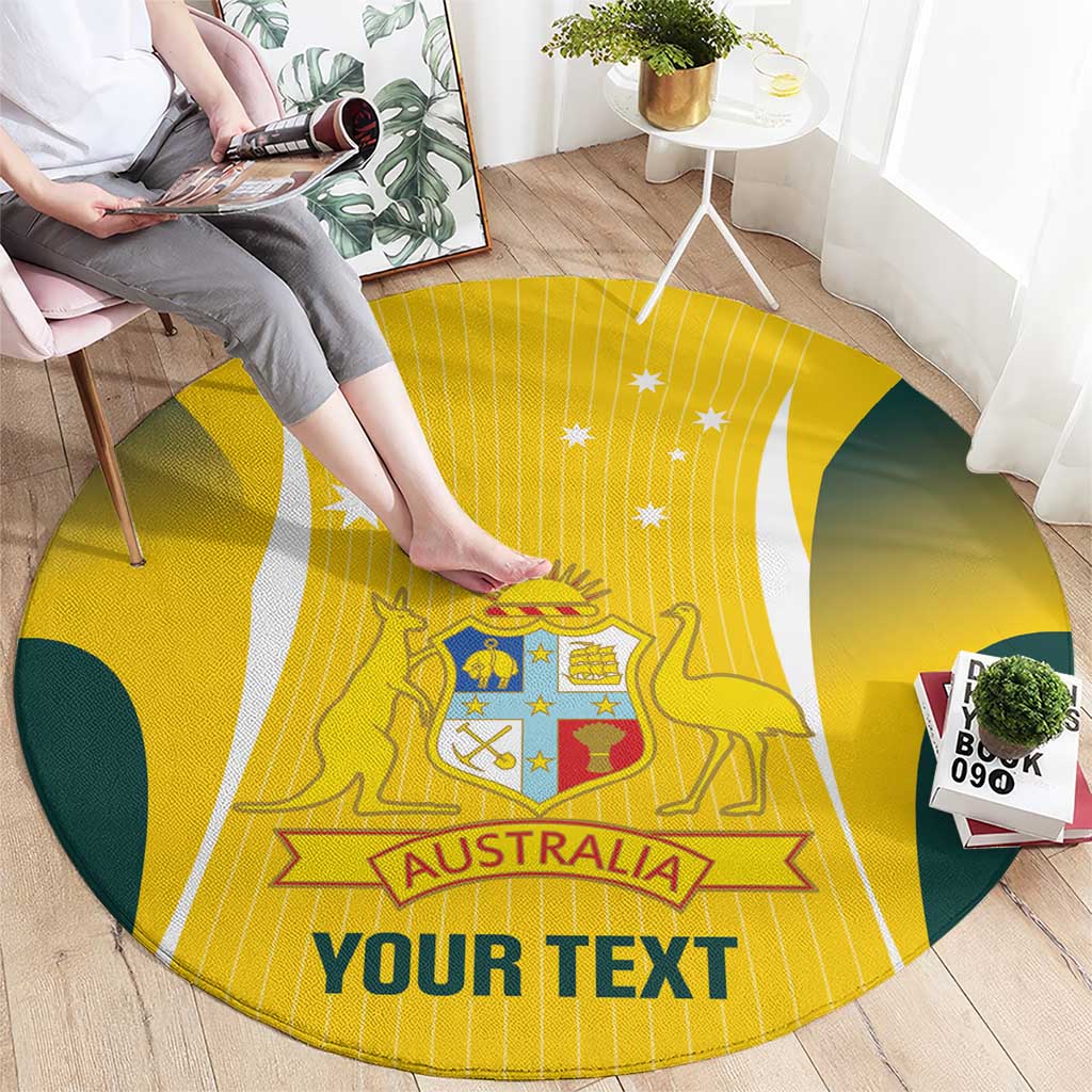 Custom Australia Cricket Round Carpet Go Champions Aussie