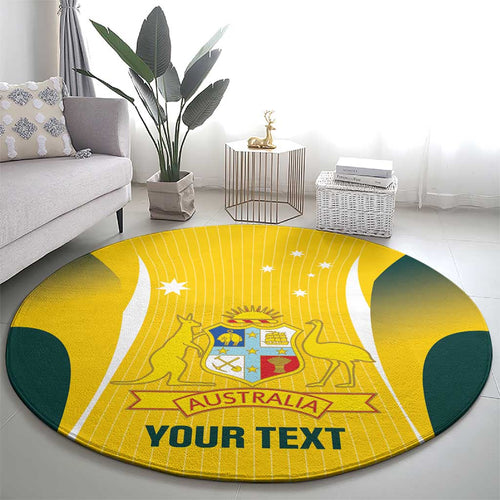 Custom Australia Cricket Round Carpet Go Champions Aussie