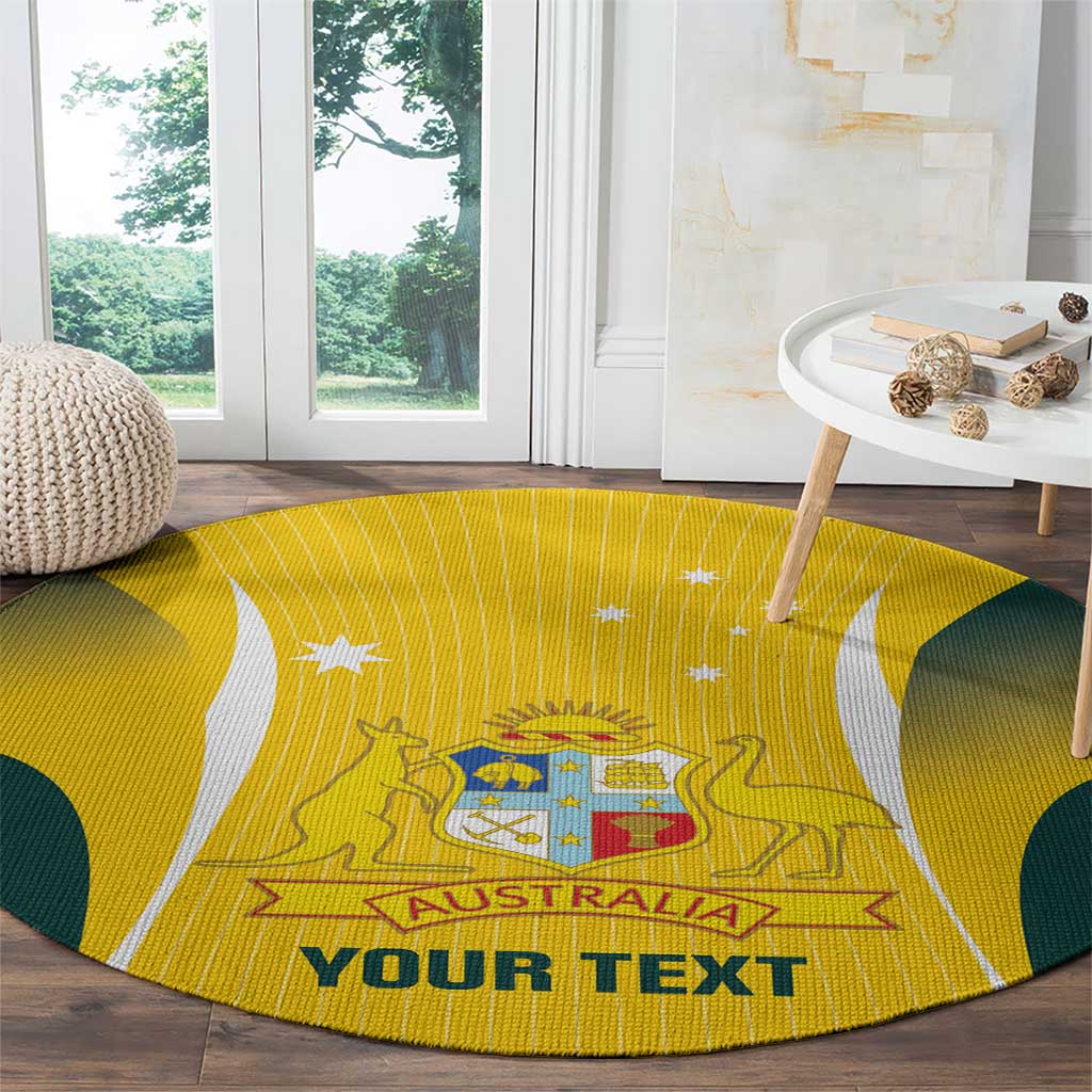 Custom Australia Cricket Round Carpet Go Champions Aussie