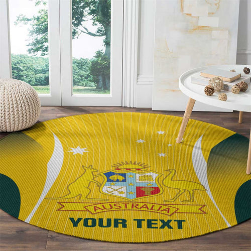Custom Australia Cricket Round Carpet Go Champions Aussie