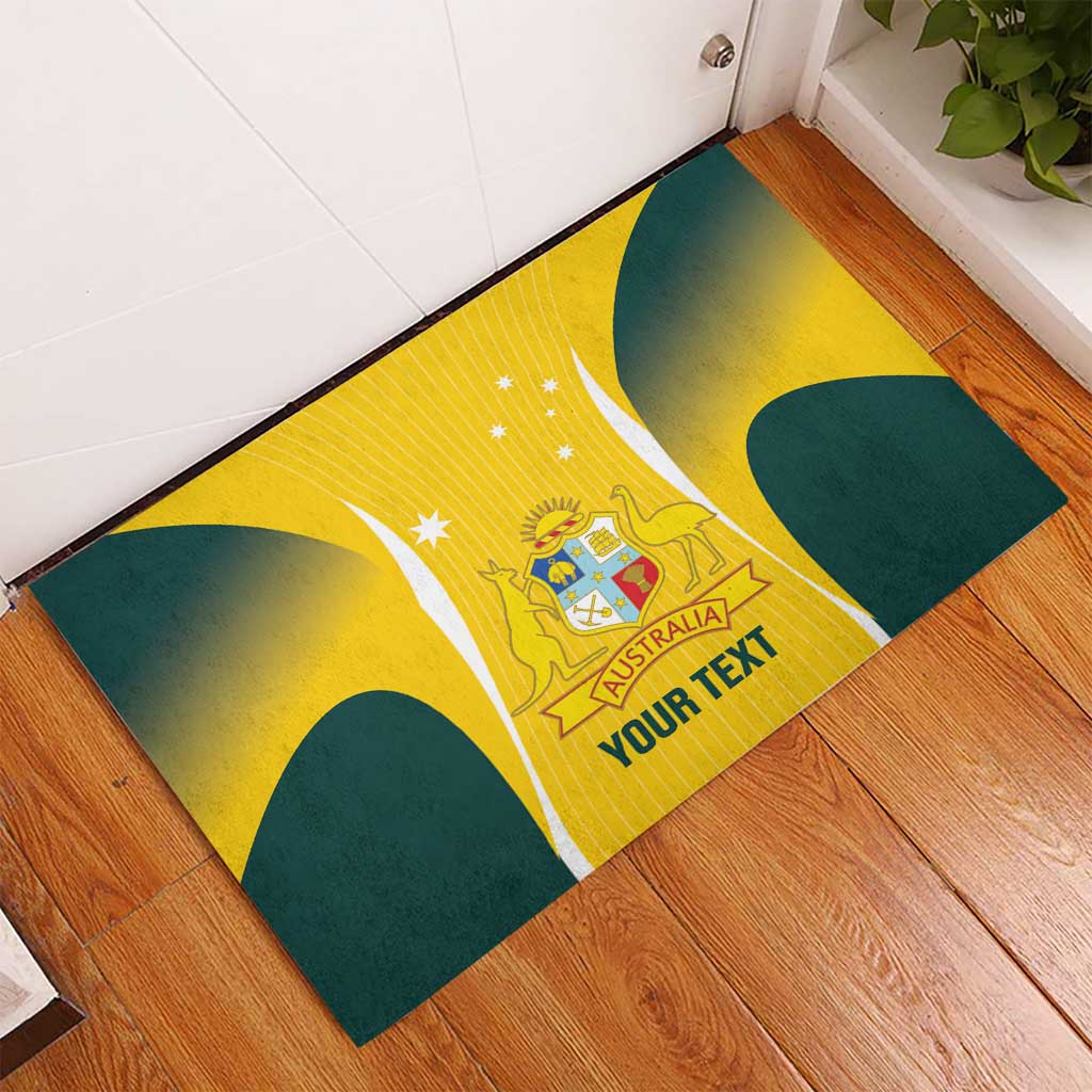 Custom Australia Cricket Rubber Doormat Go Champions Aussie