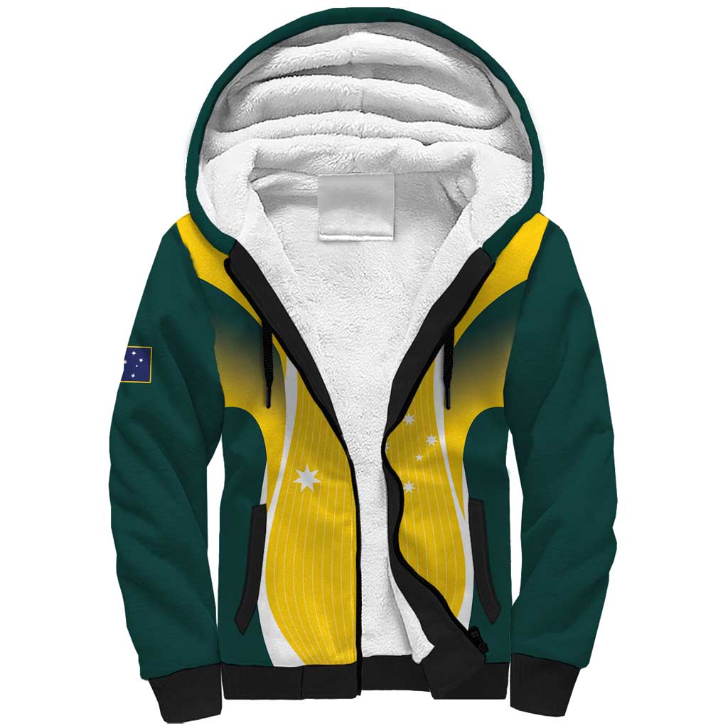 Custom Australia Cricket Sherpa Hoodie Go Champions Aussie