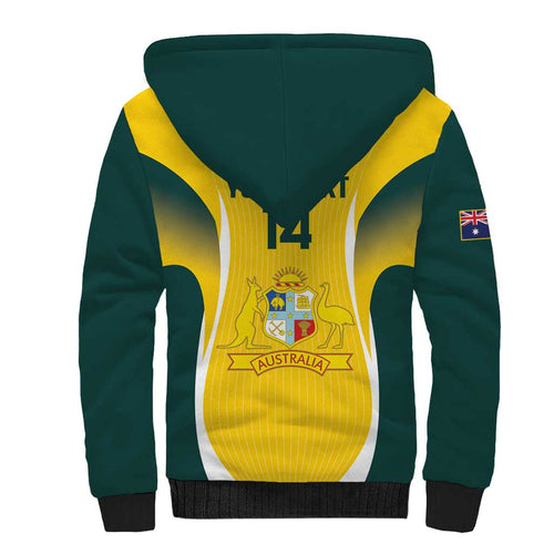 Custom Australia Cricket Sherpa Hoodie Go Champions Aussie