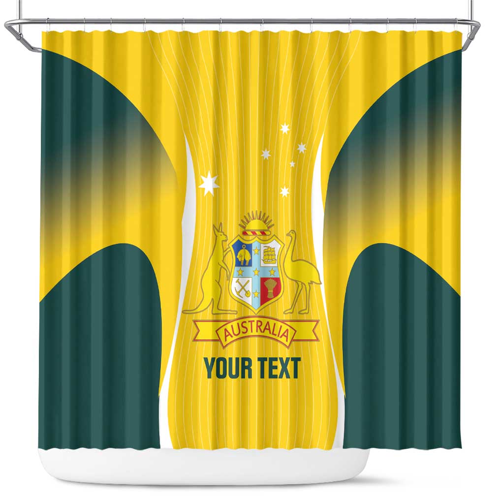 Custom Australia Cricket Shower Curtain Go Champions Aussie