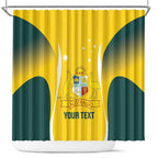 Custom Australia Cricket Shower Curtain Go Champions Aussie