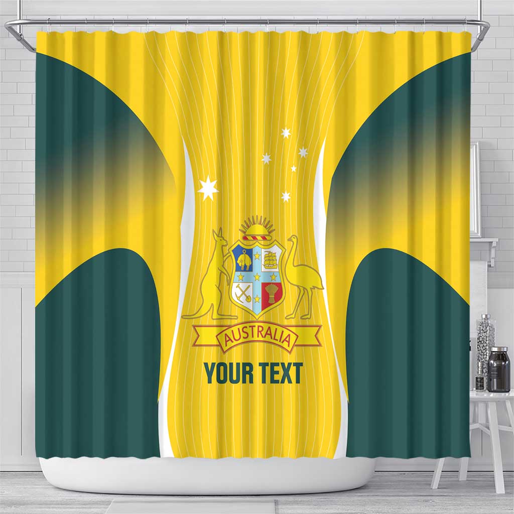 Custom Australia Cricket Shower Curtain Go Champions Aussie