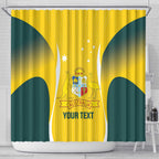 Custom Australia Cricket Shower Curtain Go Champions Aussie