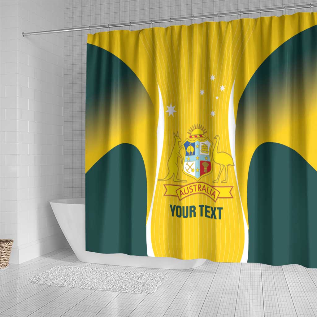 Custom Australia Cricket Shower Curtain Go Champions Aussie
