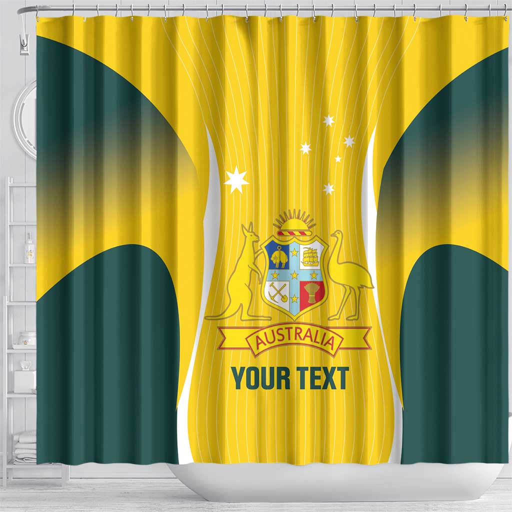 Custom Australia Cricket Shower Curtain Go Champions Aussie